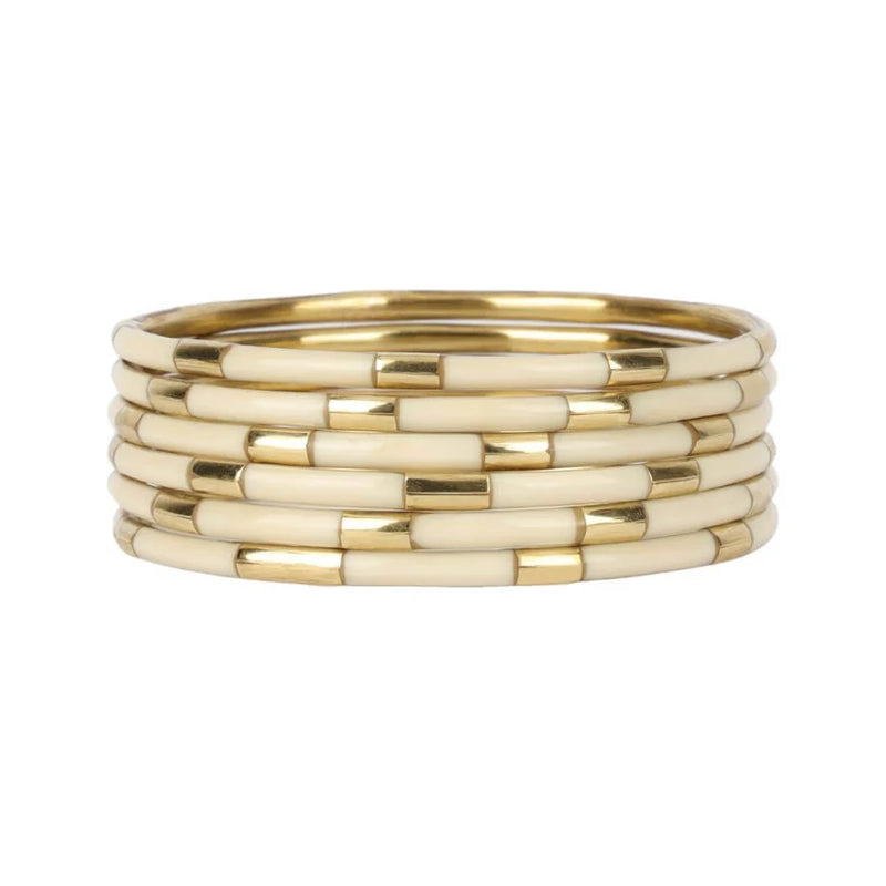 BuDhaGirl | ivory veda bangles | set of 6