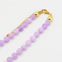 lila gemstone beaded necklace | CHARM BAR