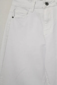 now what relaxed white denim