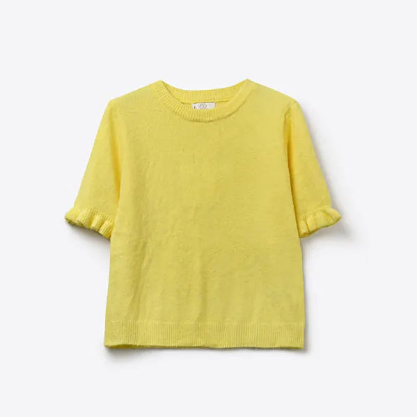 speak up ruffle sleeve knit sweater