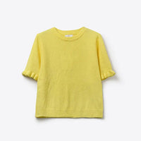 speak up ruffle sleeve knit sweater