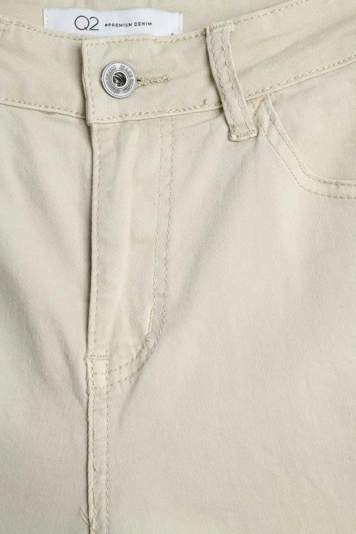 just in time beige straight leg denim