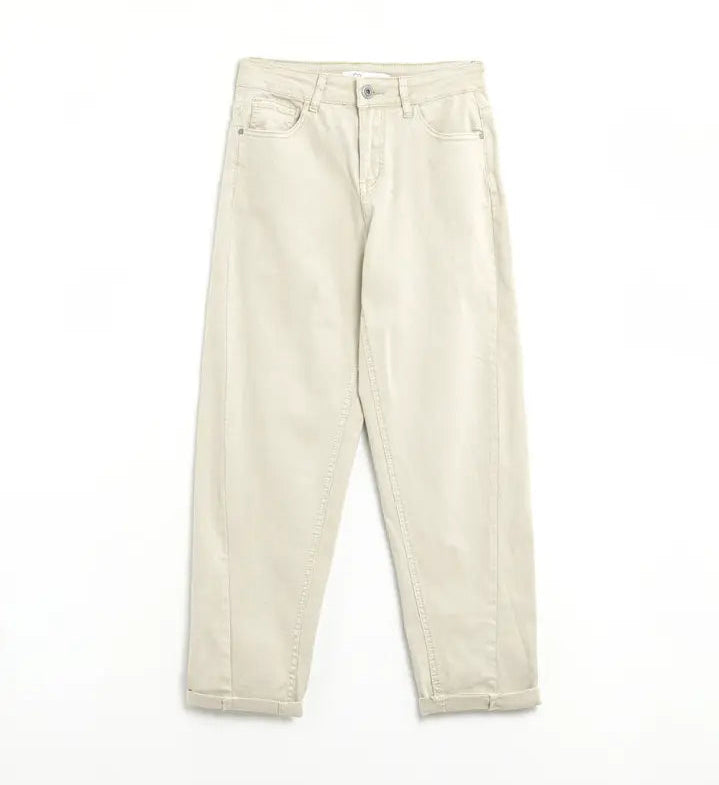 just in time beige straight leg denim