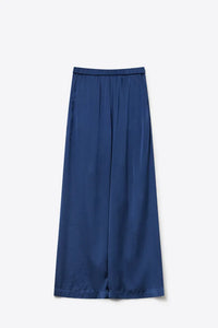 minimal effort wide-leg elastic waist pants