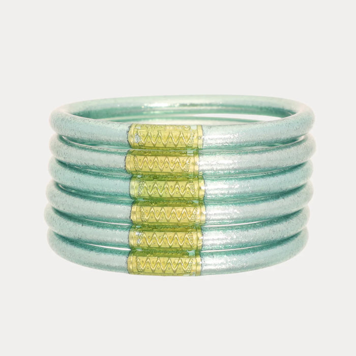 BuDhaGirl | mint all weather bangles | set of 6
