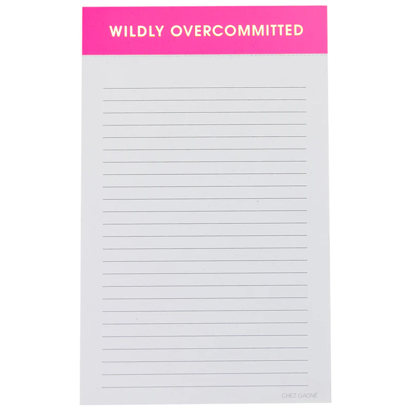 wildly overcommitted notepad