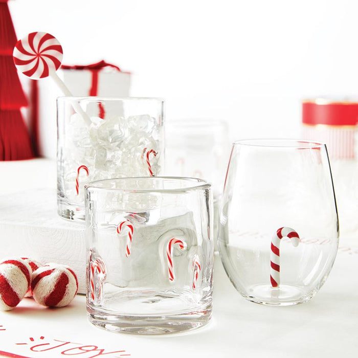 DOF candy cane icon glass