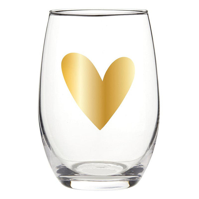 heart wine glass gift set