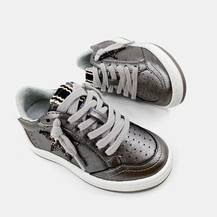 paz toddler mommy and me sneaker | gunmetal
