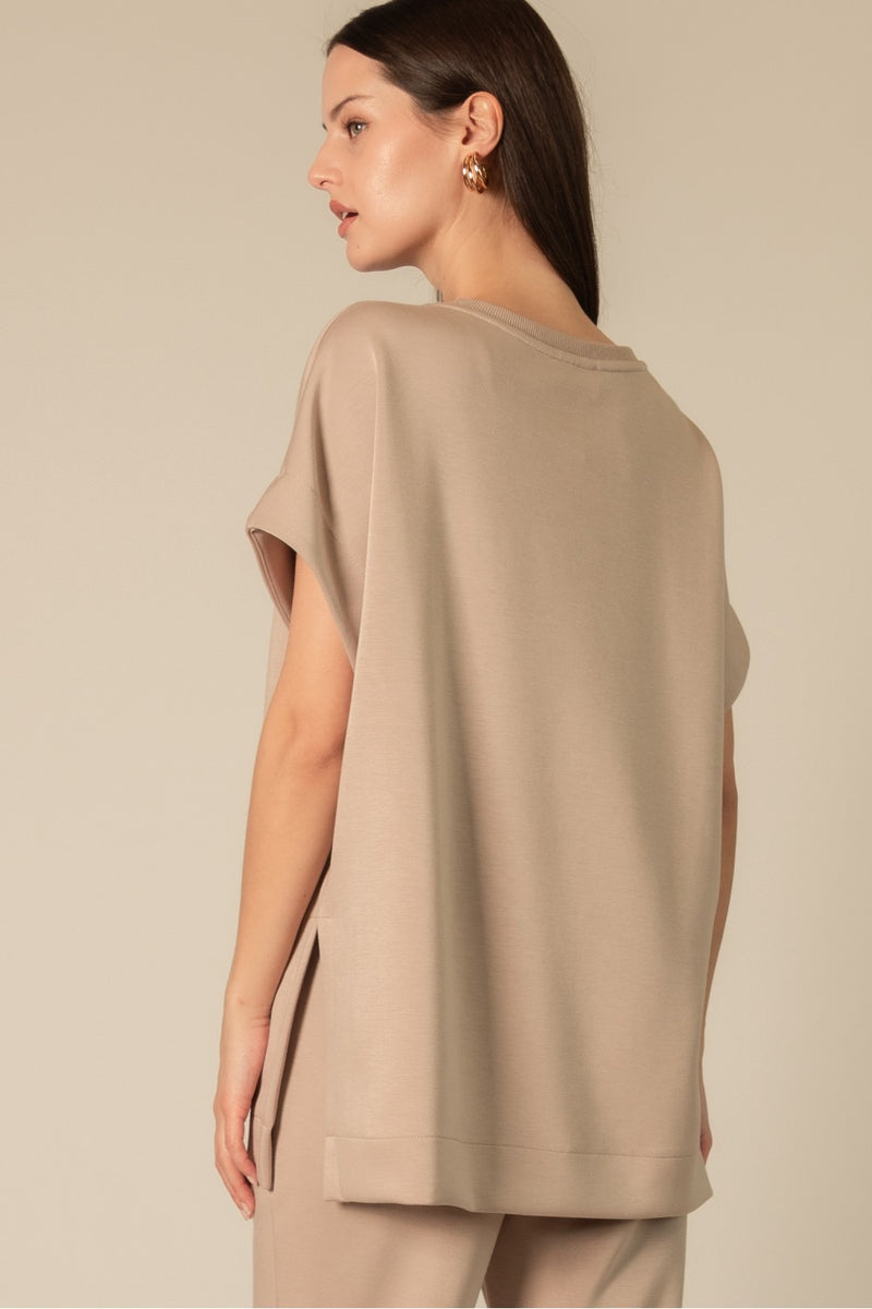 alana butter soft split hem tee