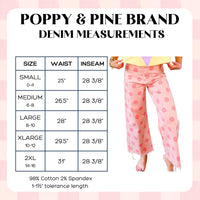stretchy polka dot denim