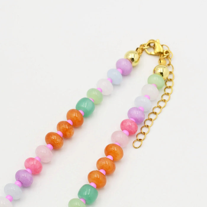 pastel gemstone beaded necklace | CHARM BAR