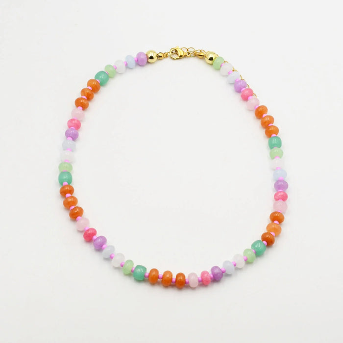 pastel gemstone beaded necklace | CHARM BAR