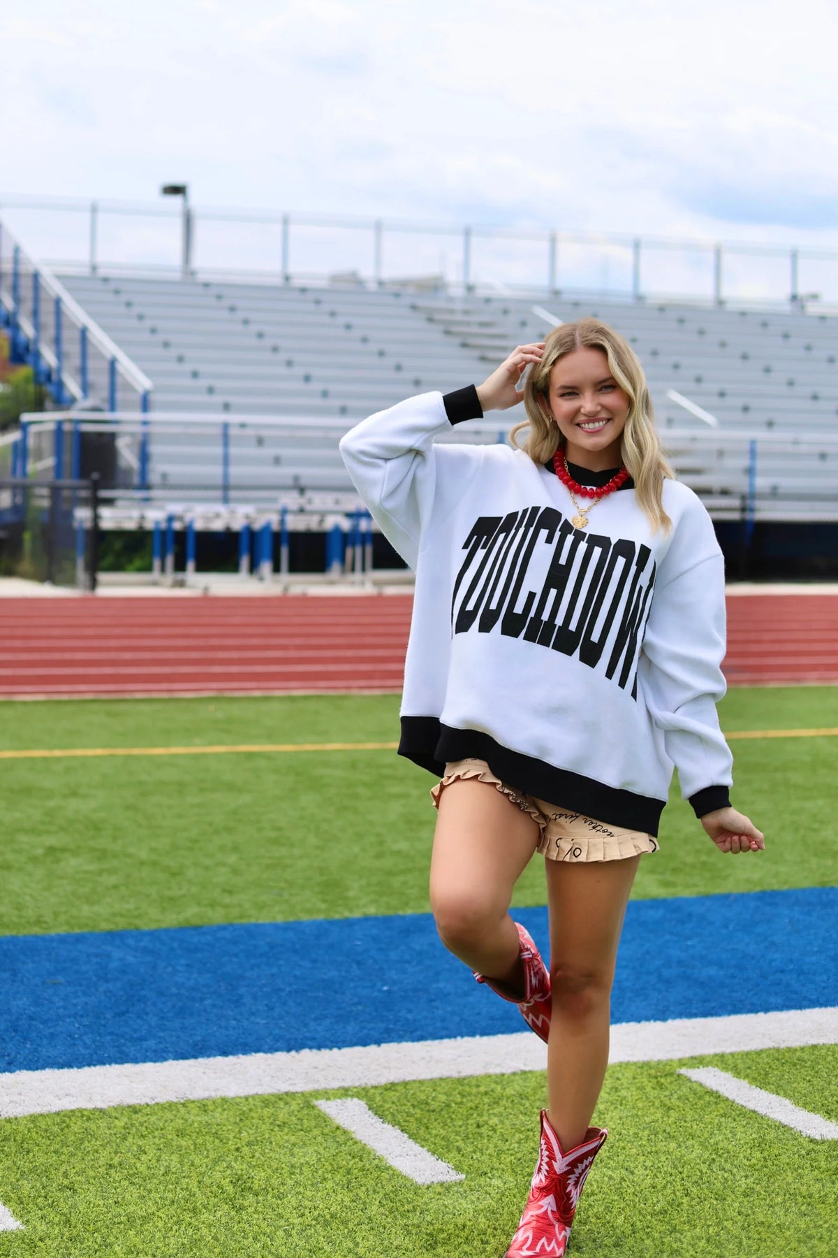 touchdown reversible mock neck sweatshirt