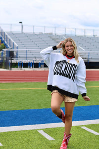 touchdown reversible mock neck sweatshirt