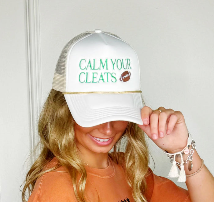 calm your cleats trucker hat