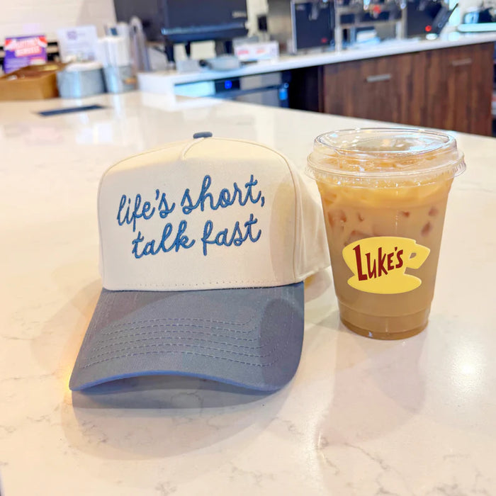 life's short, talk fast trucker hat