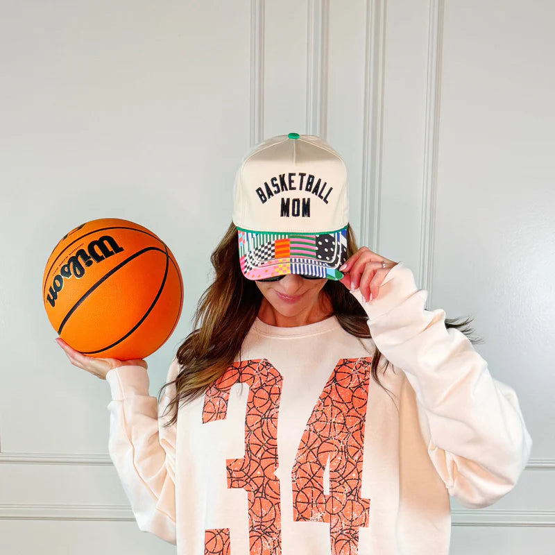 basketball mom trucker hat