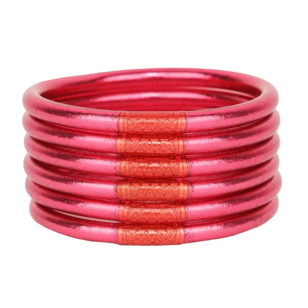 BuDhaGirl | pink all weather bangles | set of 6