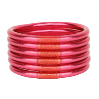 BuDhaGirl | pink all weather bangles | set of 6