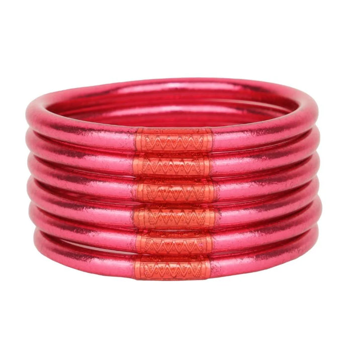 BuDhaGirl | pink all weather bangles | set of 6