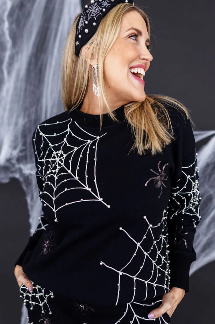 pearl webs spider sweatshirt