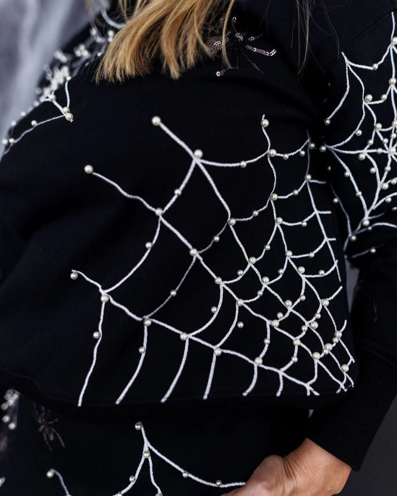pearl webs spider sweatshirt