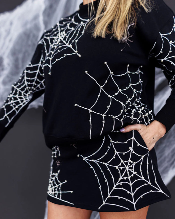 pearl webs spider sweatshirt