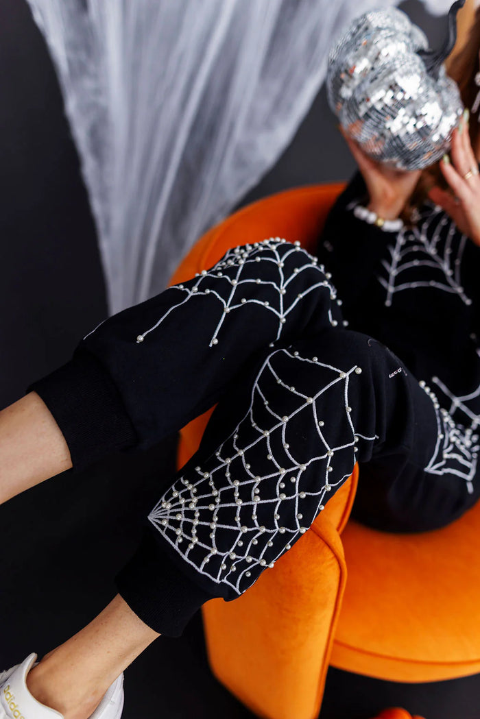 pearl webs spider joggers