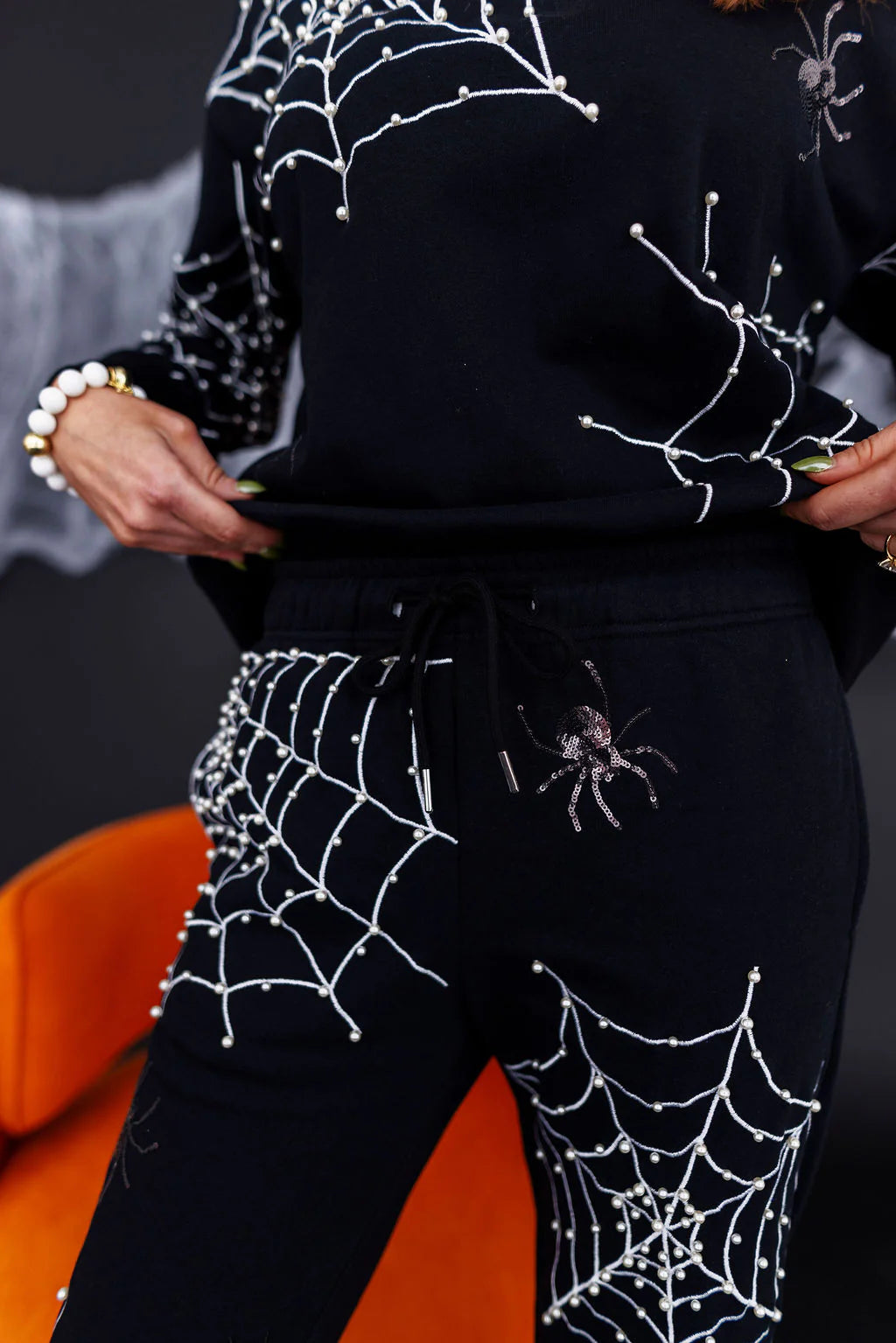 pearl webs spider joggers