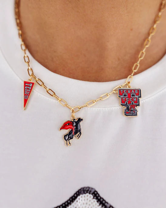 college vault texas tech charm necklace