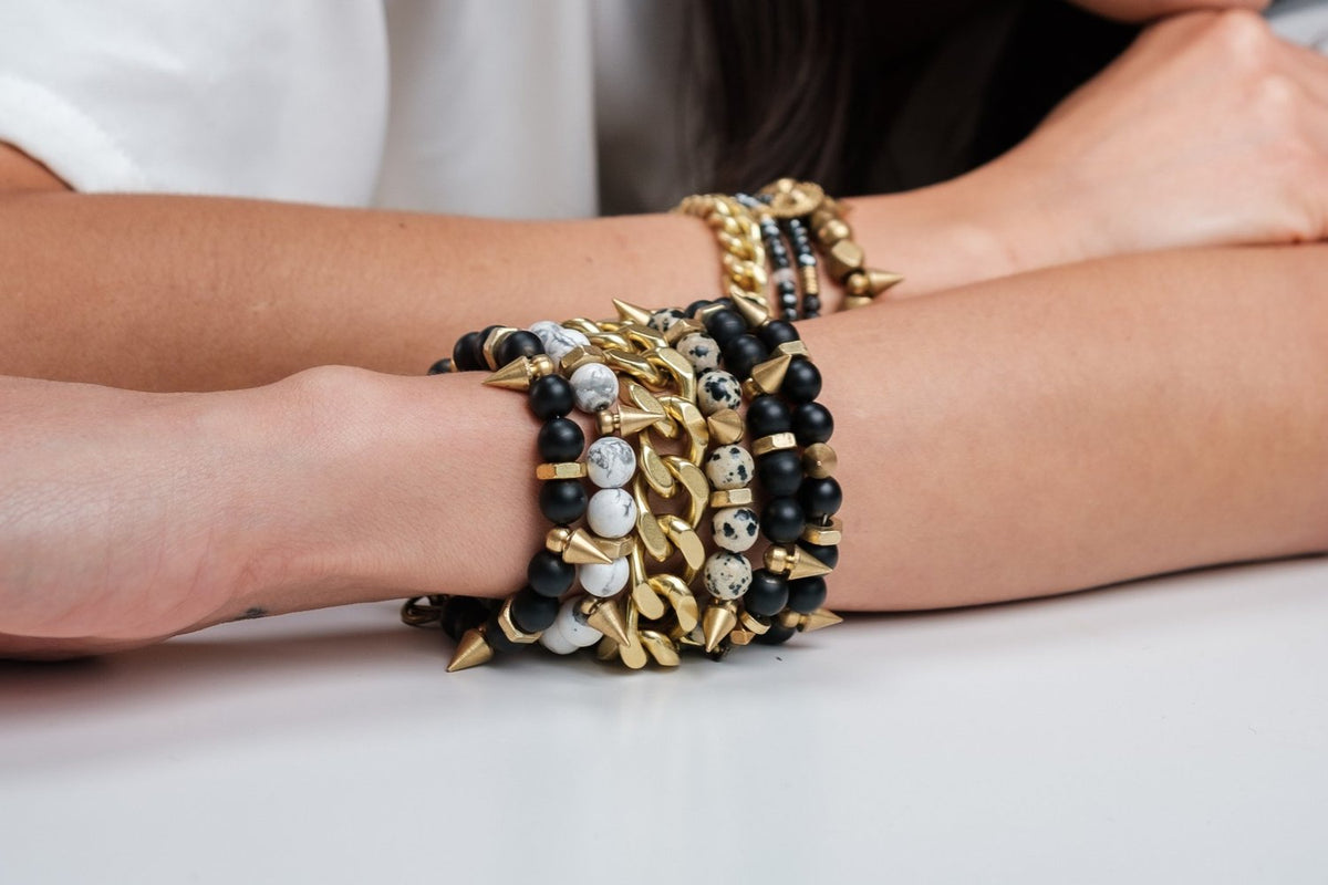 Rachel Nathan | on point matte black agate bracelet