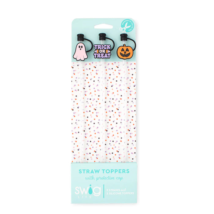 trick or treat straw toppers