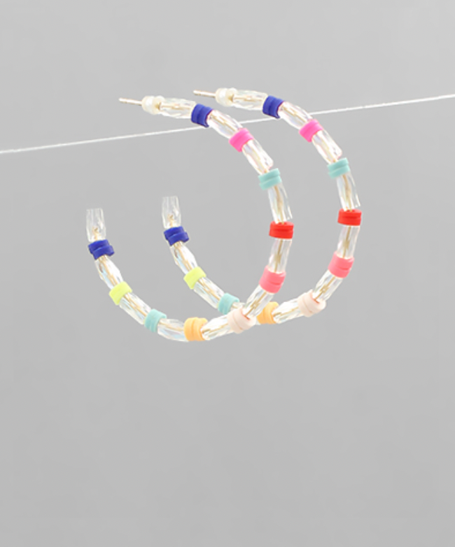 rubber & acrylic bead hoops