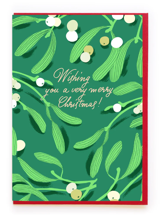 mistletoe christmas card