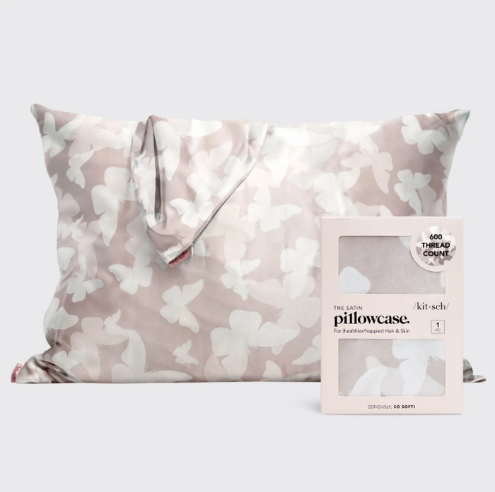 butterfly satin pillowcase