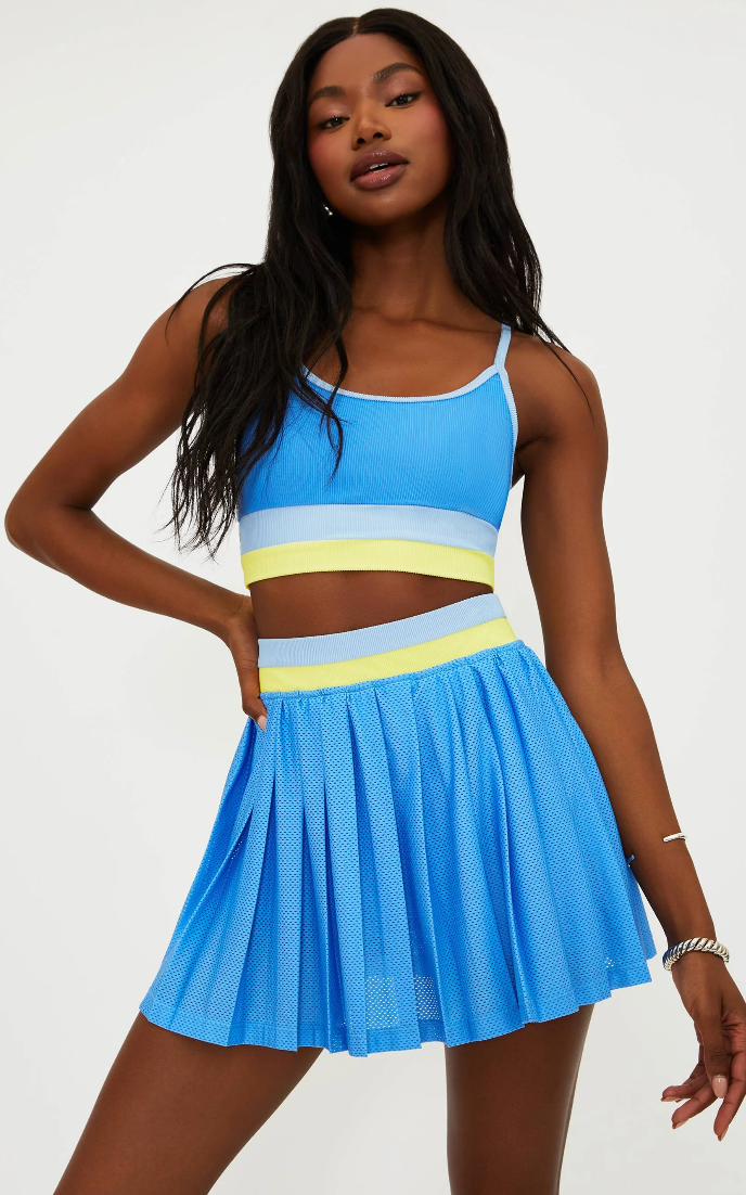 irina skort | marina blue colorblock