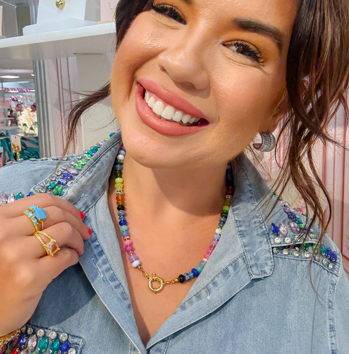 shades of fun gemstone necklace