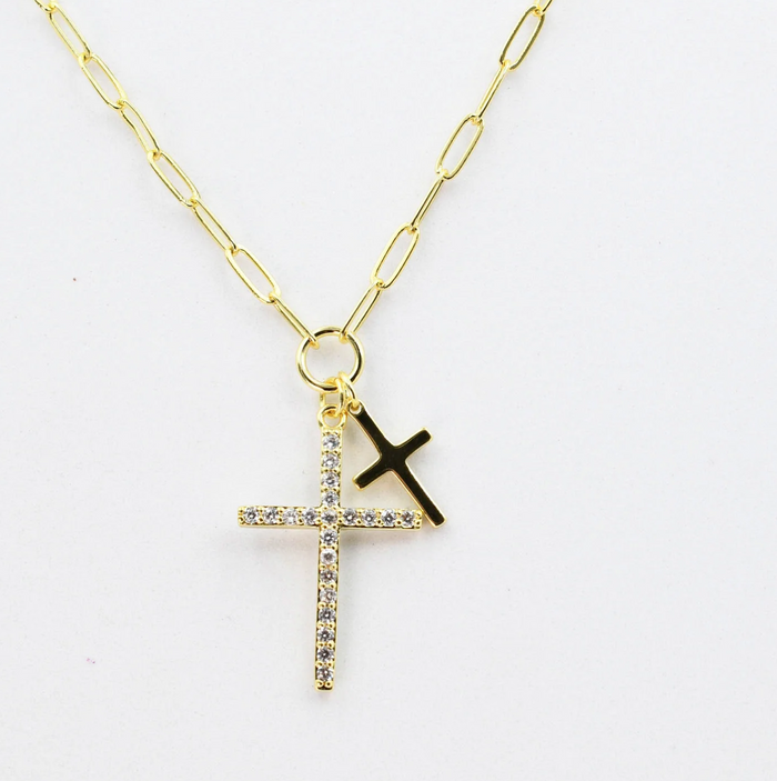 double cross necklace
