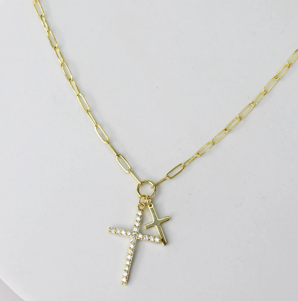 double cross necklace