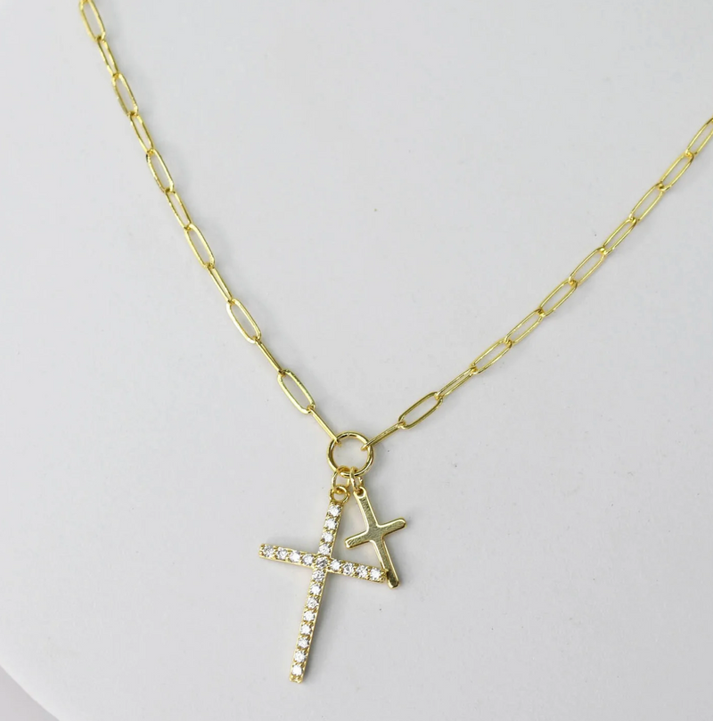 double cross necklace