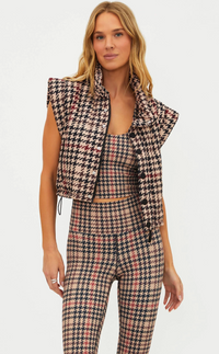 canyon puffer vest midnight houndstooth