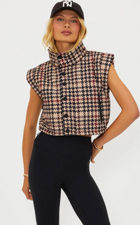 canyon puffer vest midnight houndstooth