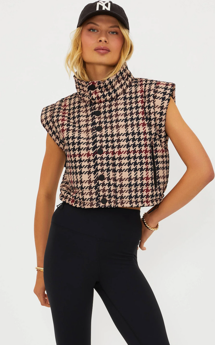 canyon puffer vest midnight houndstooth