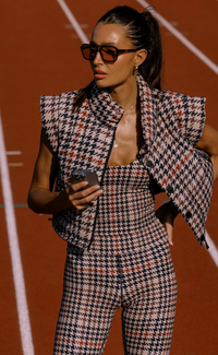 canyon puffer vest midnight houndstooth