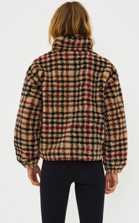 leona sherpa midnight houndstooth