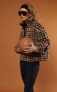 leona sherpa midnight houndstooth