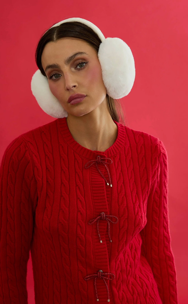 ally bow knit cardigan