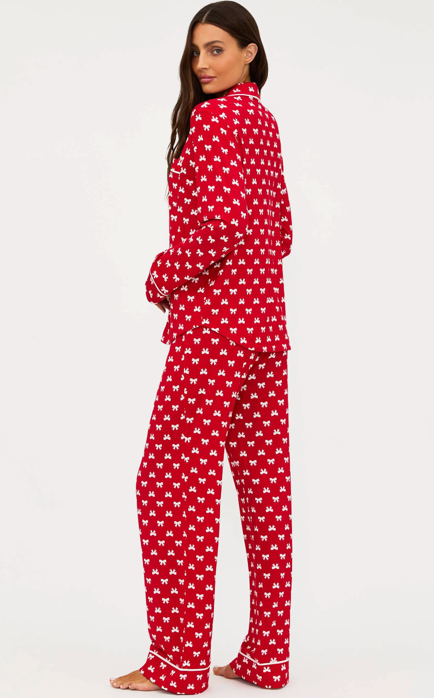 peppermint bows sleep set