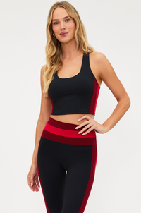 yara sports bra redwood colorblock